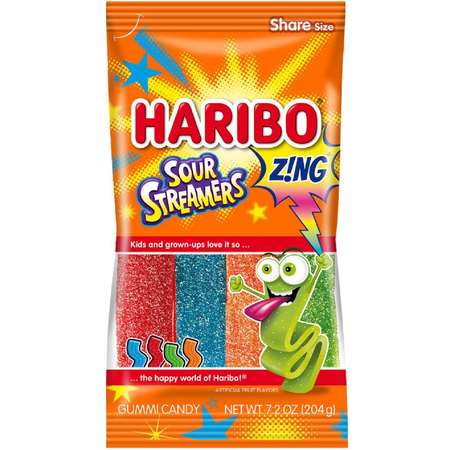 HARIBO Haribo Confectionery Sour Streamers 7.2 oz., PK14 75006